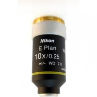Objetiva  Planacromática  de 10 x / 0,25 para Microscópio Nikon Eclipse E200 